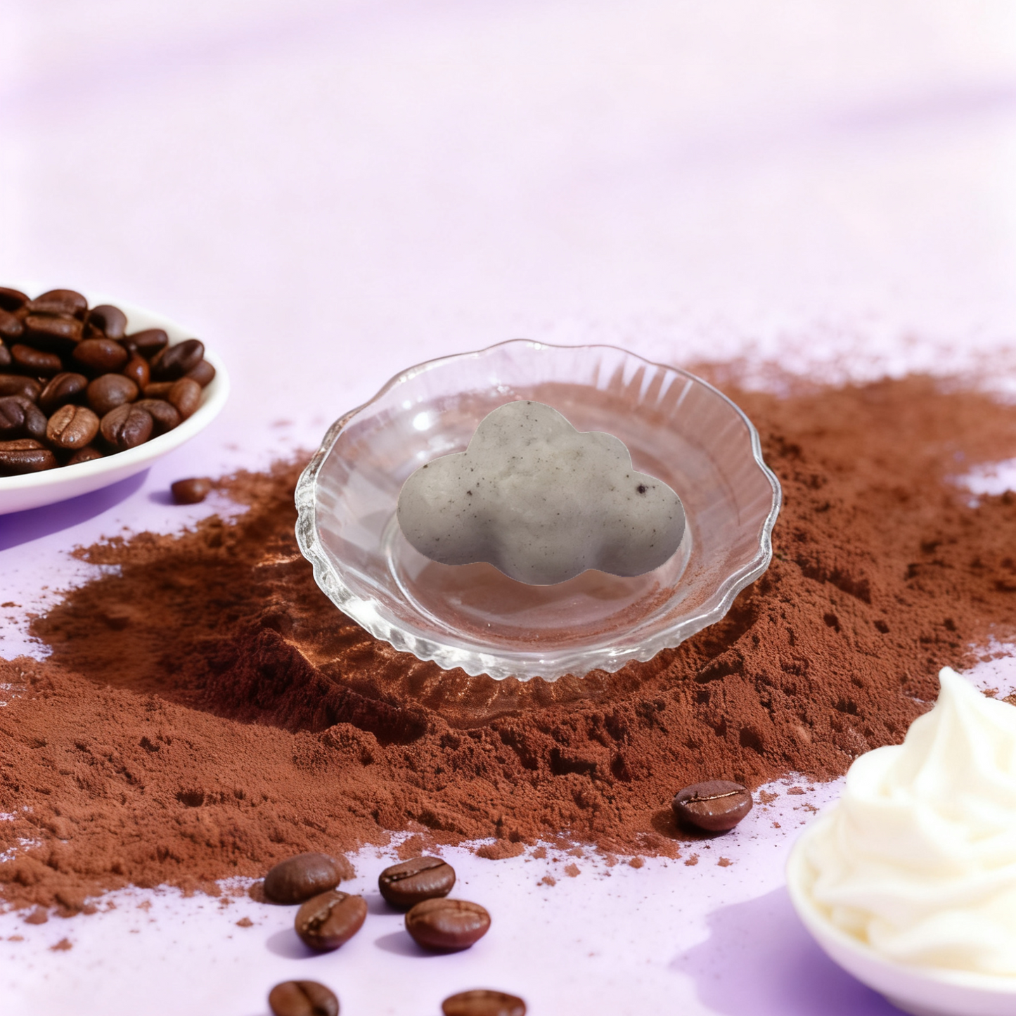 essential oil wax melt coffee front side