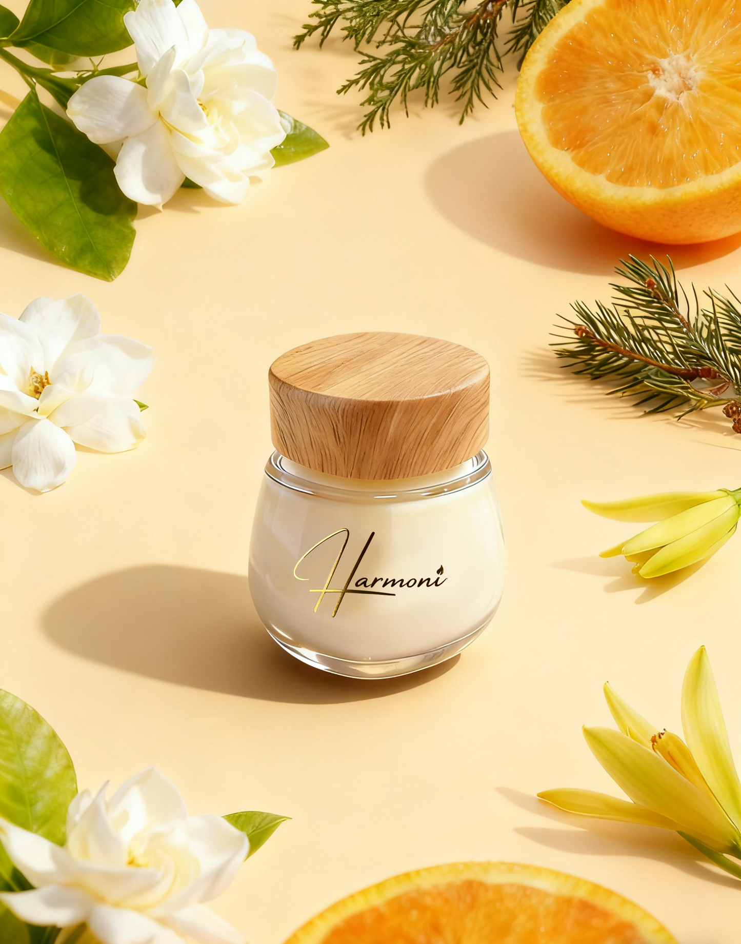 essential oil candle lemon front side