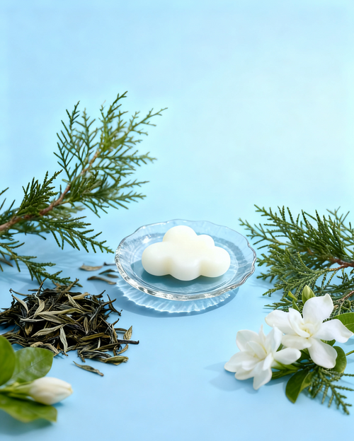 essential oil wax melt tea jasmine front side